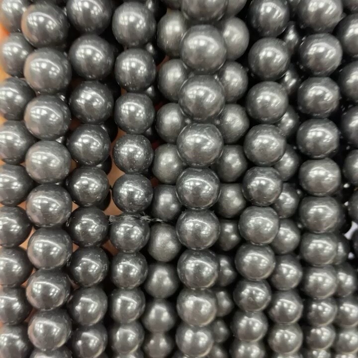 Wholesale 6 8 10 mm Natural Shungite Elite Round Beads Necklace Bracelet Jewelry