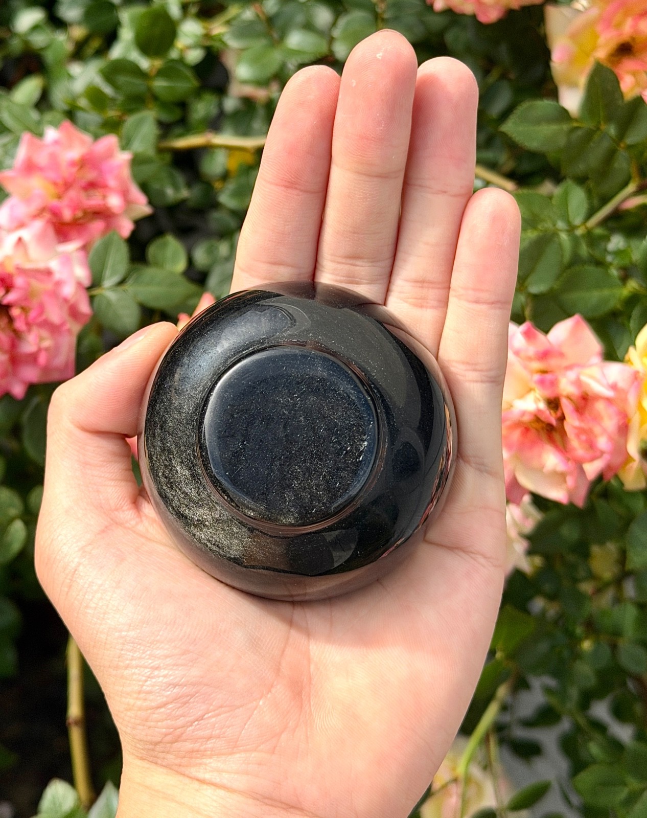 Wholesale Lot 6-8Pcs Natural Black Obsidian Mixed Bowls Crystal Healing