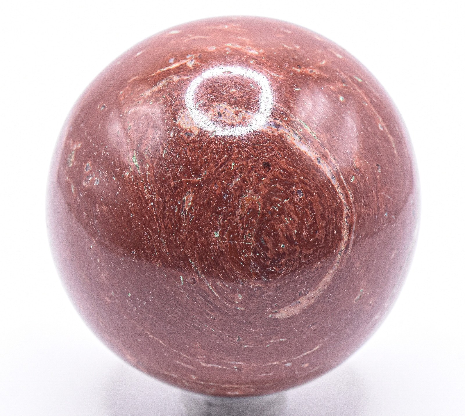 52mm Red Jasper w/ Inclusions Sphere Polished Natural Crystal Mineral Ball India