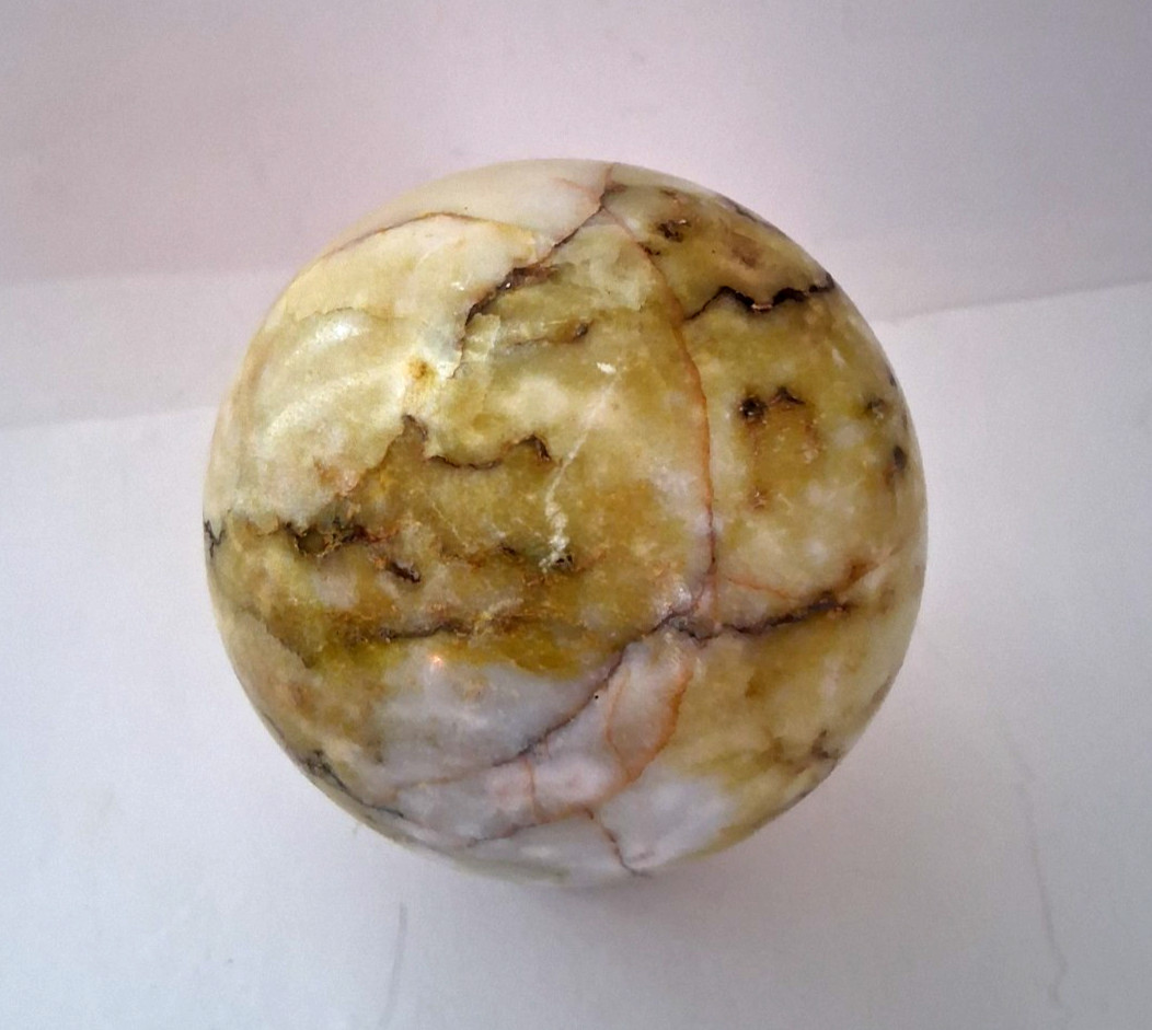 Large Solid Natural Jasper Marble Stone Display Orb Sphere 3.3 Lbs