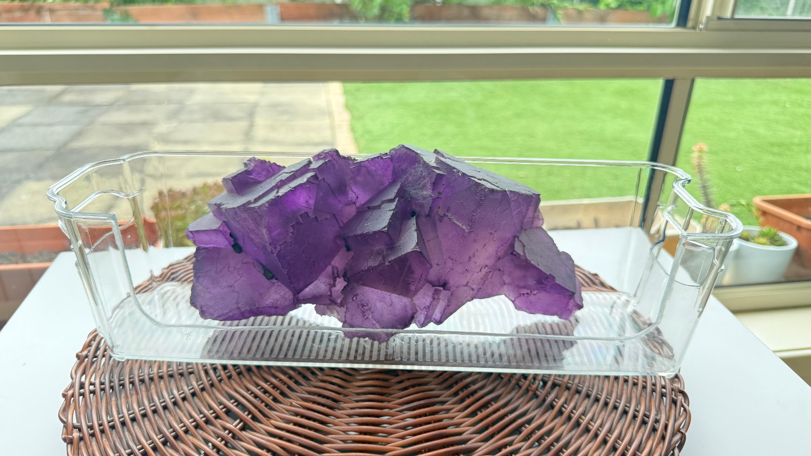 Fluorite Crystal 2.4kg Museum Quality Eye Clean Big Natural Gemstone Specimen