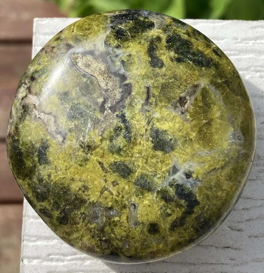Handmade Polished GREEN OPAL Healing Crystal Palm Stone Pebble MADAGASCAR 2.32″