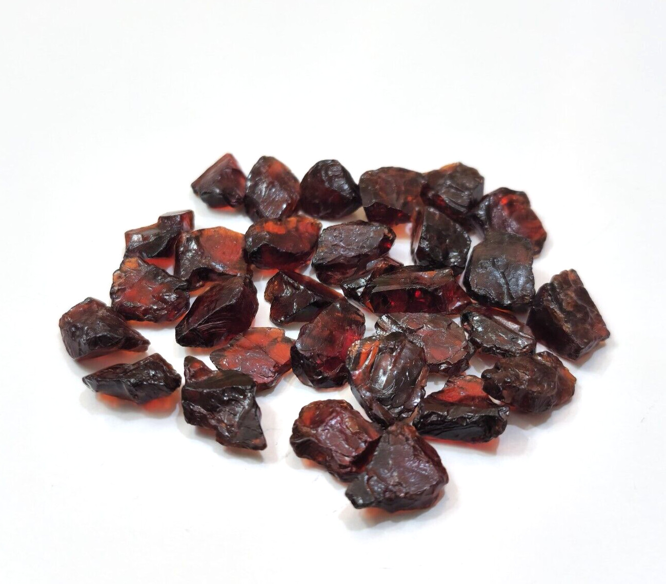 Attractive Red Garnet 29 Piece Raw Size 10-12 MM Red Garnet Gemstone For Jewelry
