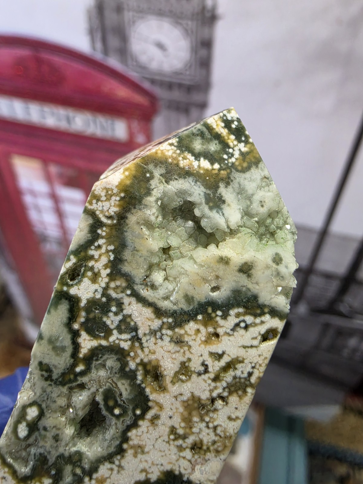 76g Natural Orbicular Ocean Jasper Single Point Stone Madagascar