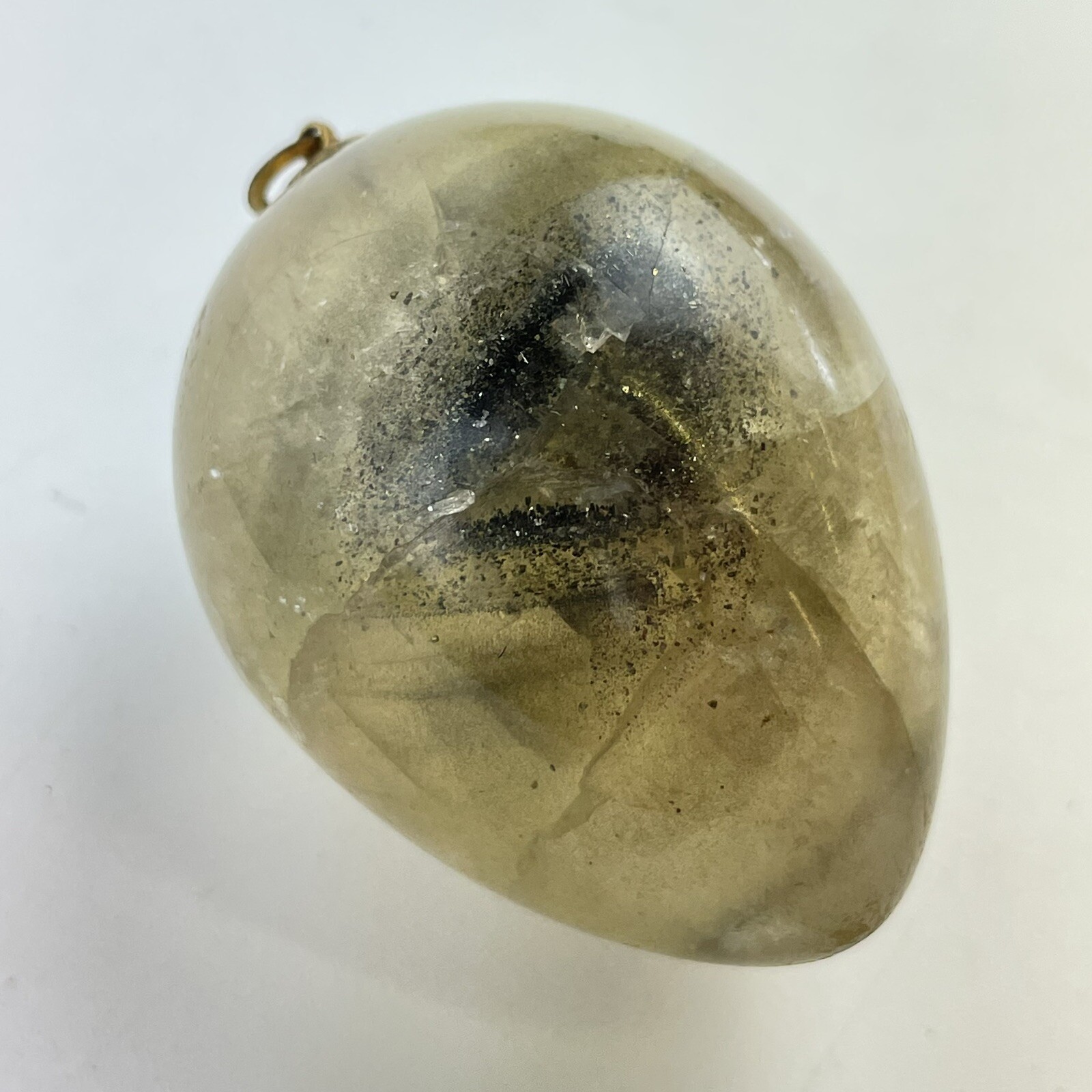Antique Carved Rock Crystal ? Hardstone Specimen Egg 5.3cm X 3.5cm 122g