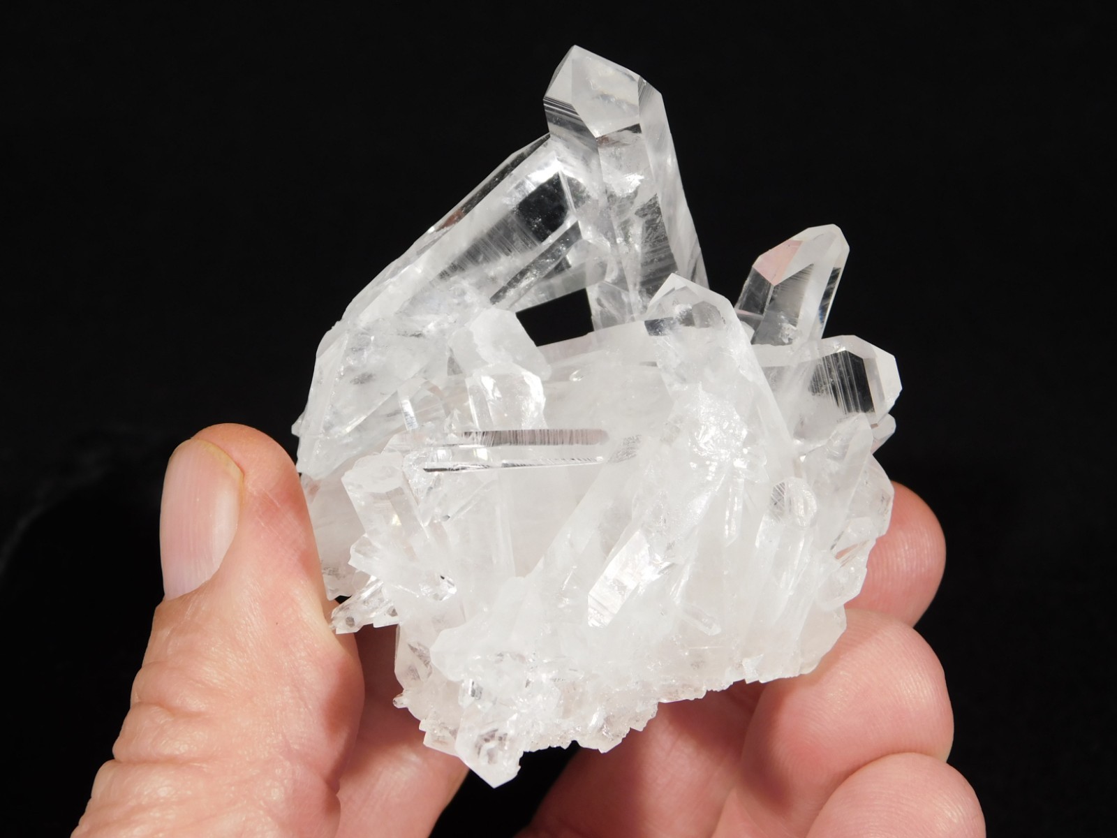 TRANSLUCENT Quartz Crystal Cluster From Collier Creek ARKANSAS 107gr