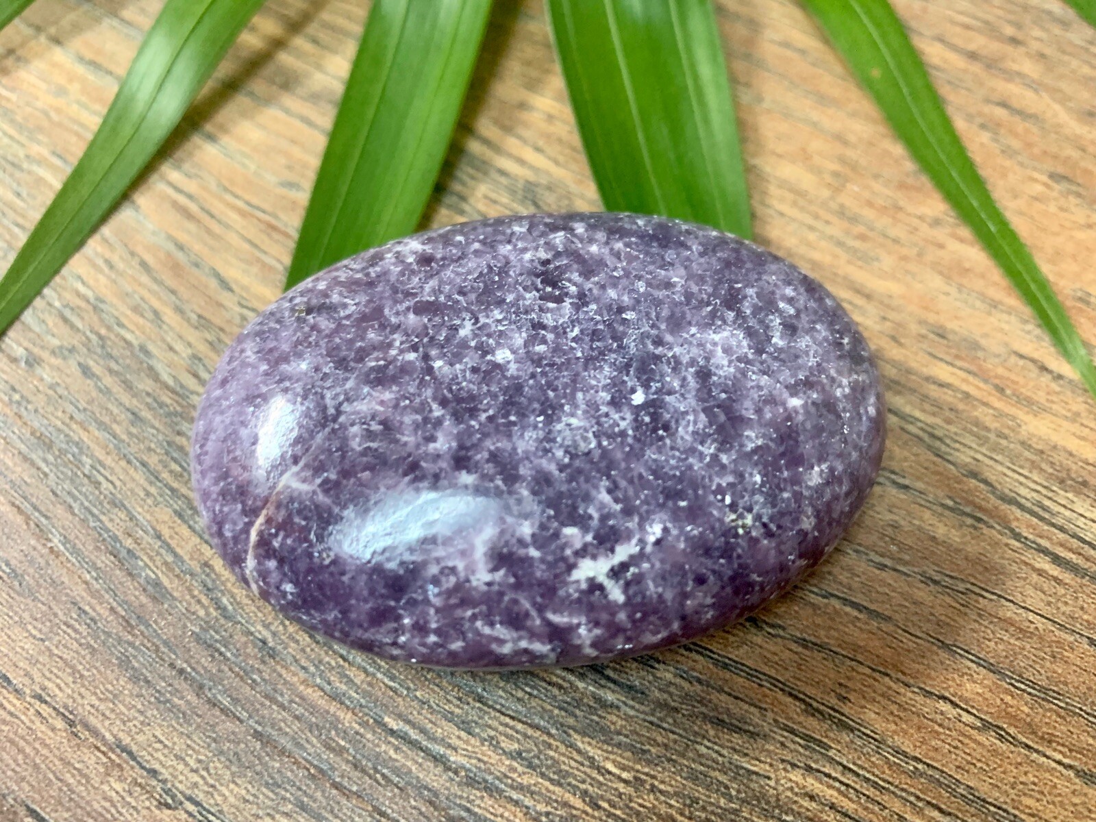 Lepidolite Palm Stone Large Soap Stone Flat Therapy Meditation Specimen Reiki