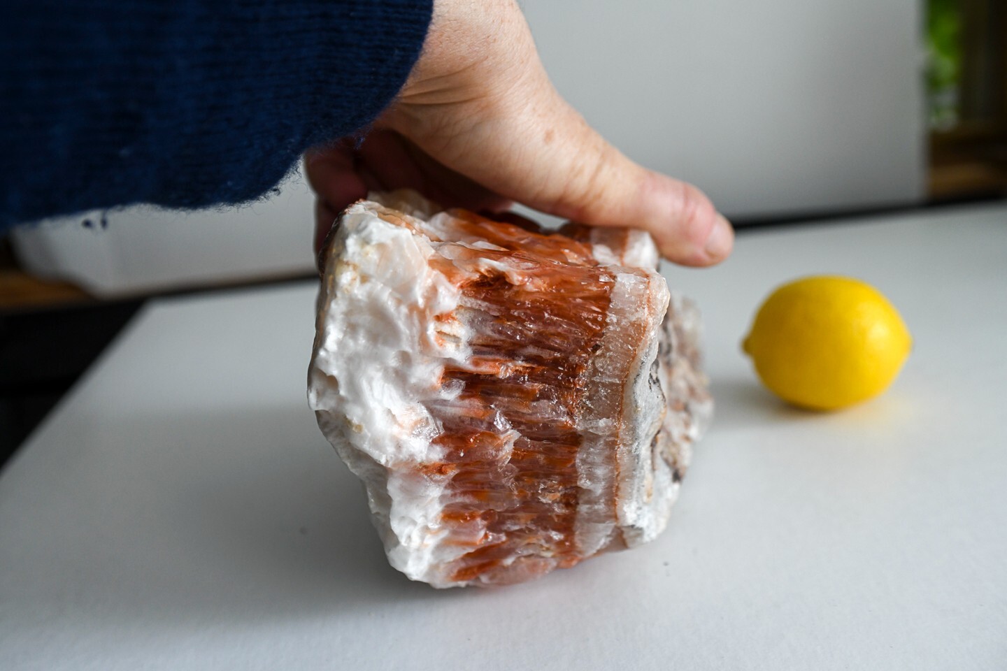 Multicolored Pink Calcite Crystal Mineral Gemstone Medium Natural Rock Specimen