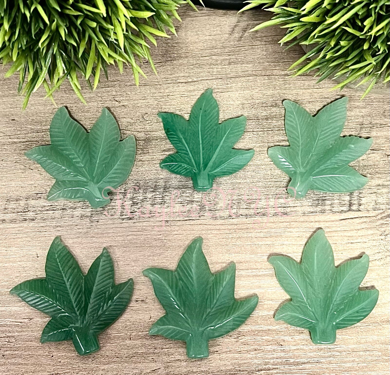 Wholesale Lot 6 PCs 2” Natural Aventurine Pot Leaf Healing Energy