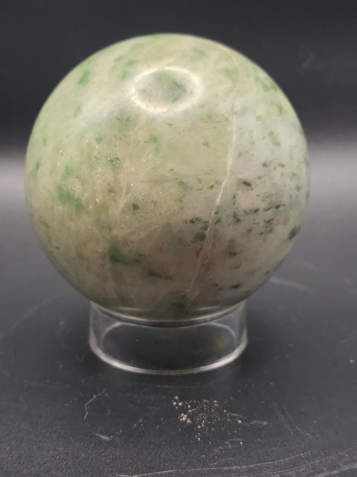 Hydrogrossular garnet sphere! 76.7mm, 3 inches, 1.12 pounds