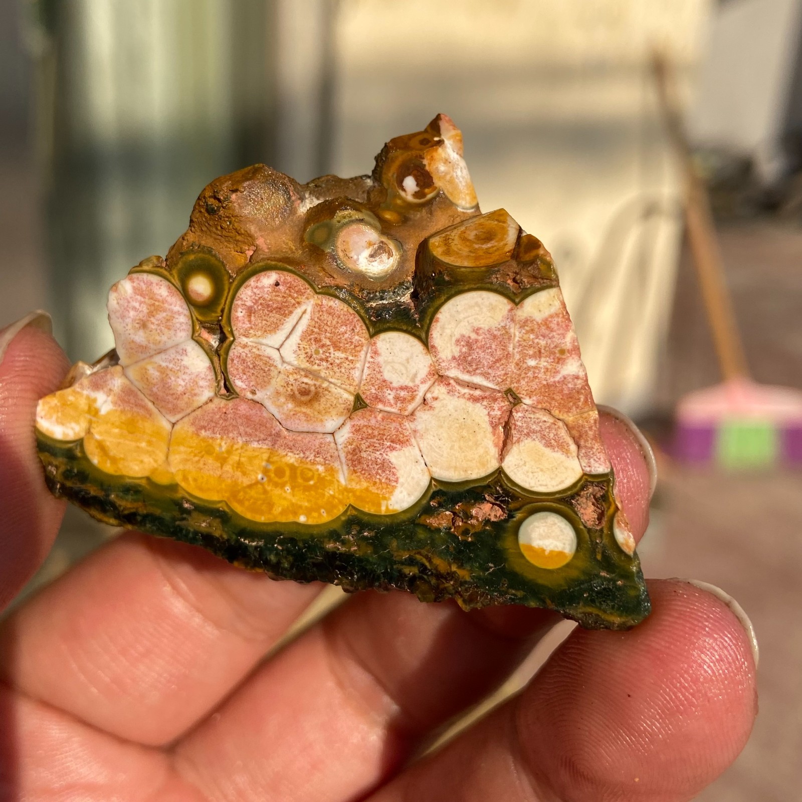 39g Small Colourful Natural Ocean Jasper Rough Crystal Mineral Specimen Healing