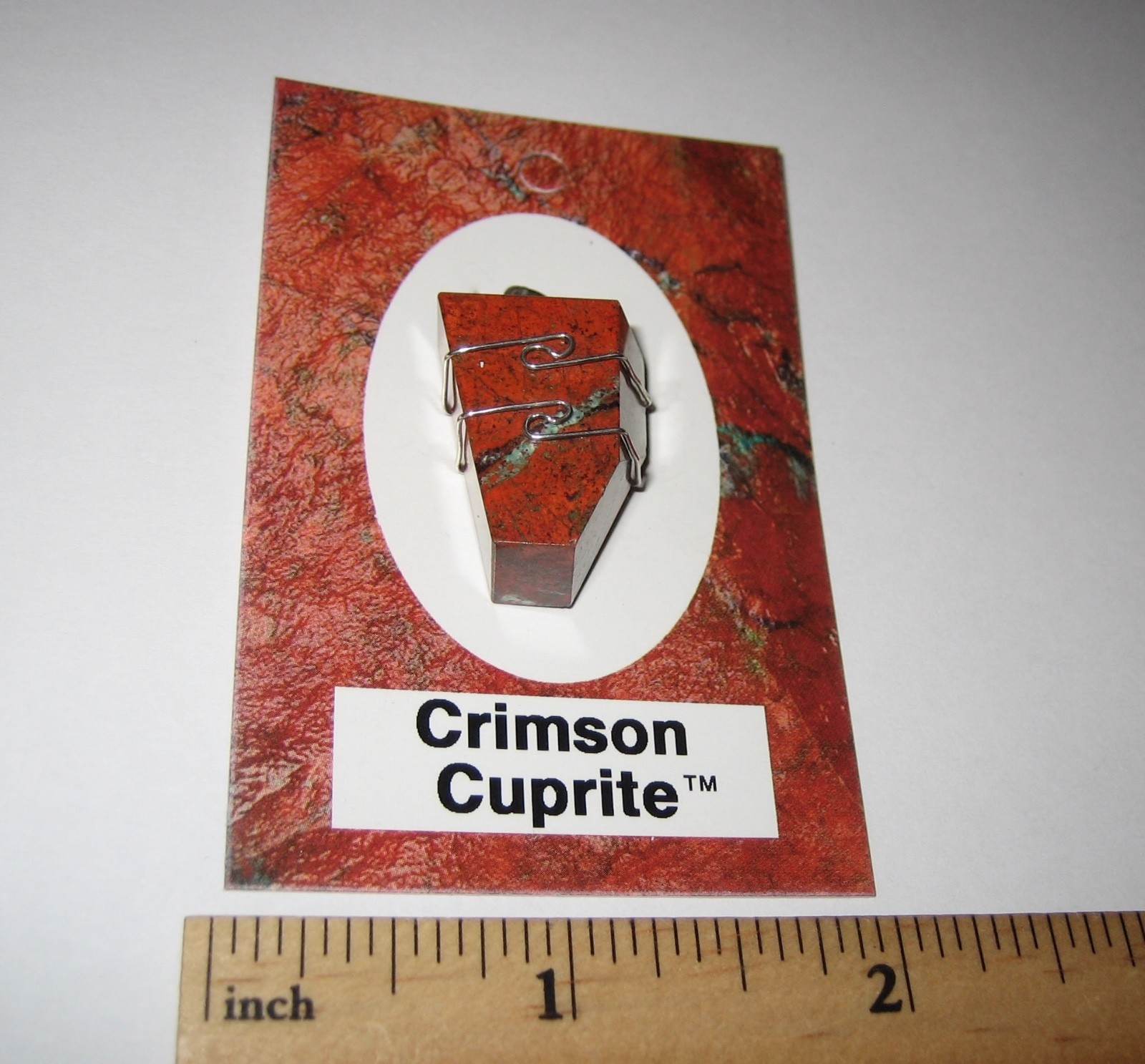 0.85″ POLISHED RARE CUPRITE STONE MINERAL STERLING SILVER WIRE WRAP PENDANT *3