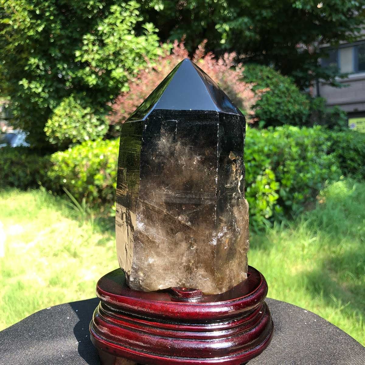 1940g Natural tea crystal specimen + pedestal MH1766