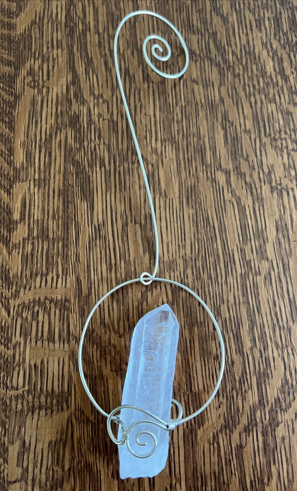 Floating Quartz Crystal Sculpture Decoration ￼FENG SHUI HANGING Handmade USA #1￼