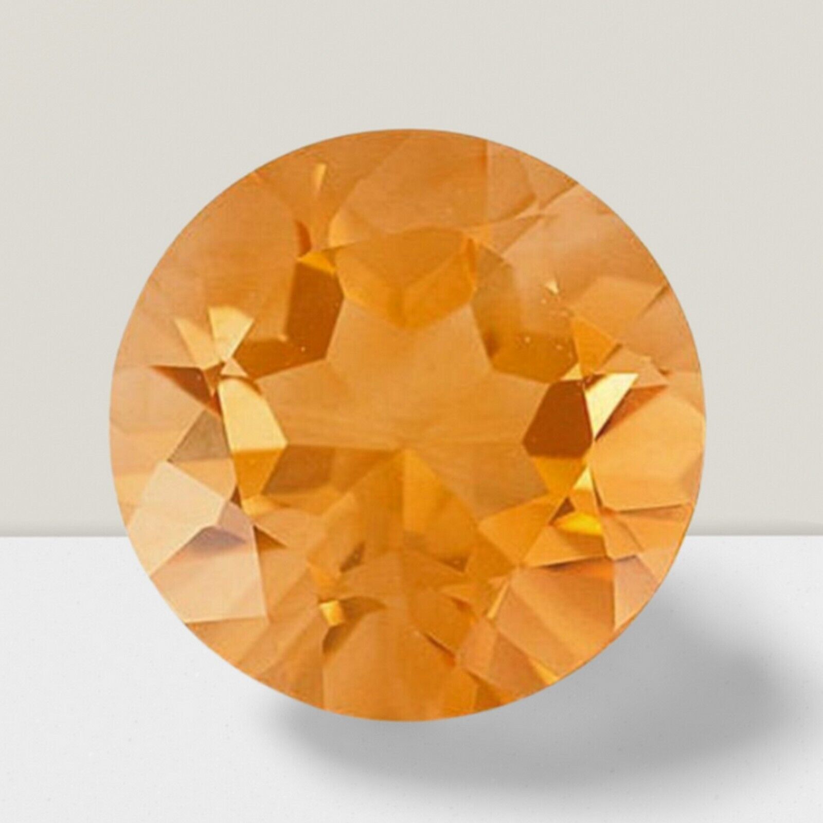 Citrine Round Cut Gemstone 3.50 Cts – 10 mm VVS Loose Gem