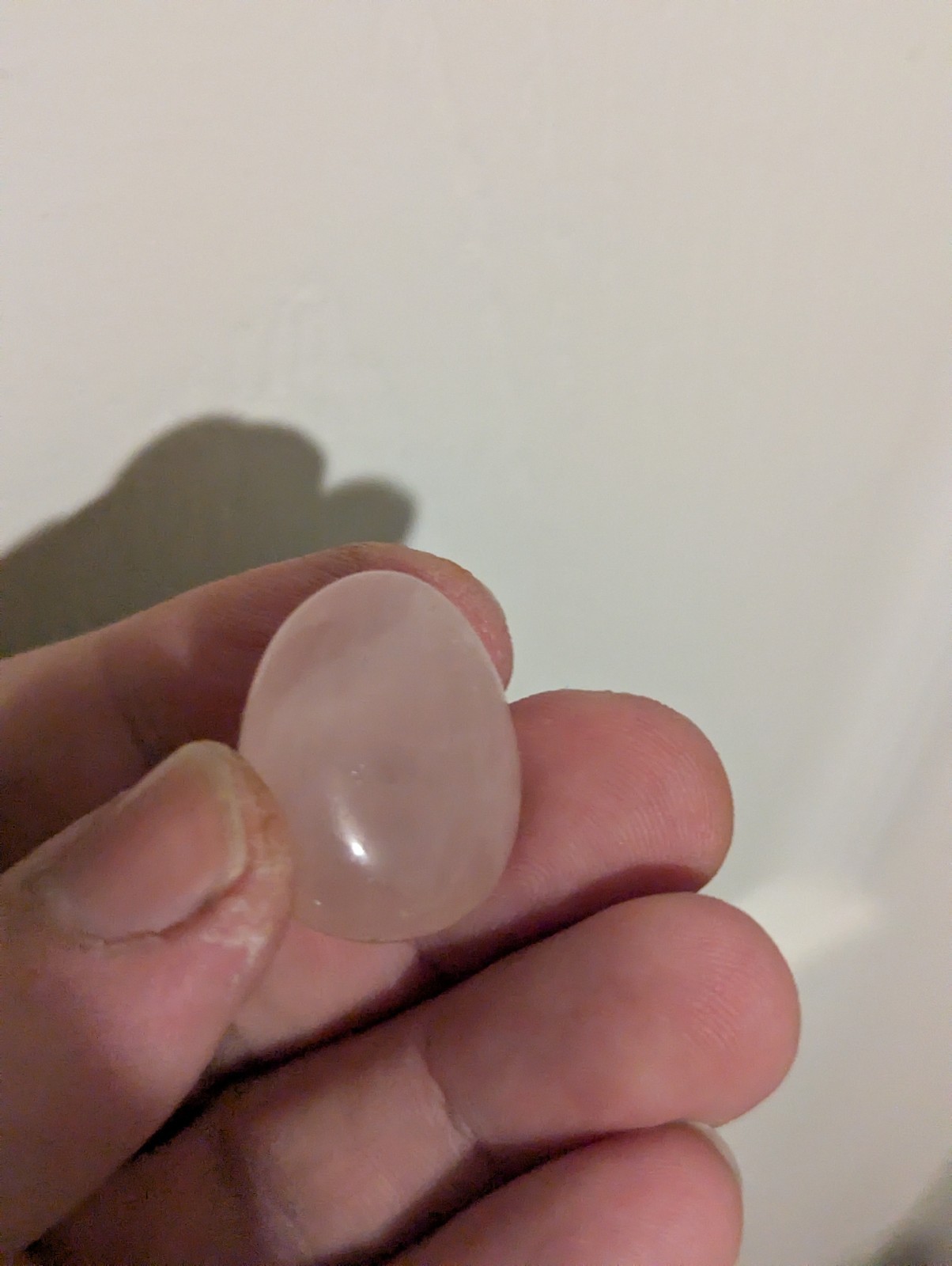 An Ovular Pink Rose Quartz Stone