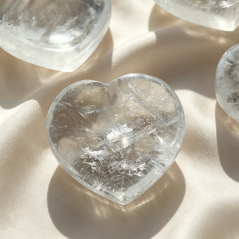 Natural Clear Quartz Bowl Crystal Carved Healing Stone Dish for Jewelry Decor