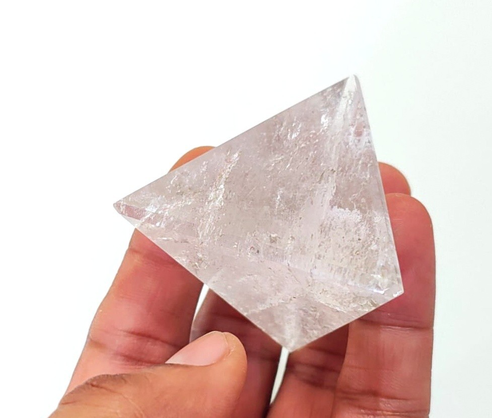 Big 50mm tetrahedron chakra healing reiki crystal quartz stone sacred geometry