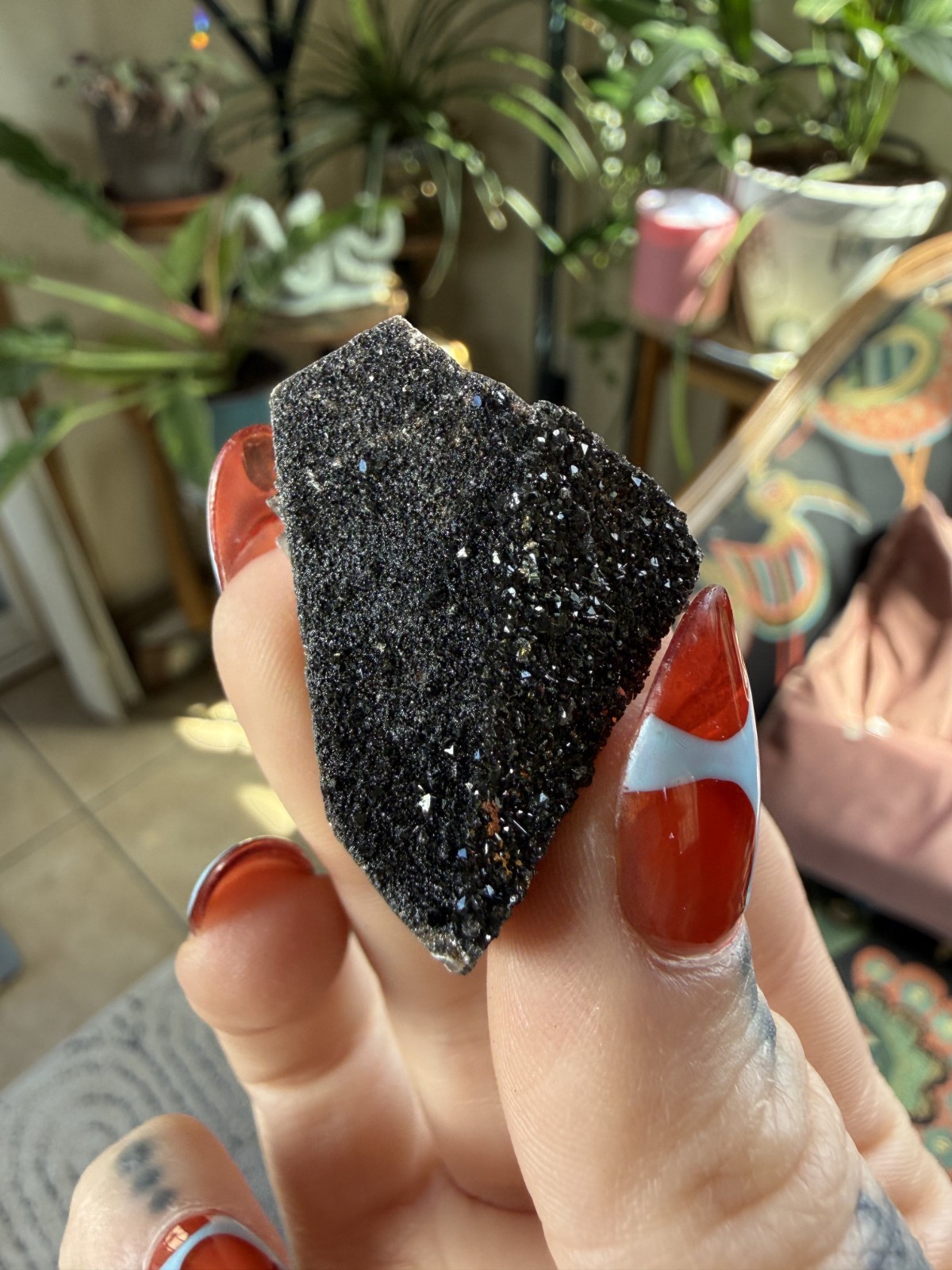 Black “Darth Vader” Dogtooth Calcite (3-Piece Lot) – Daye, Hubei, China – 1.06oz