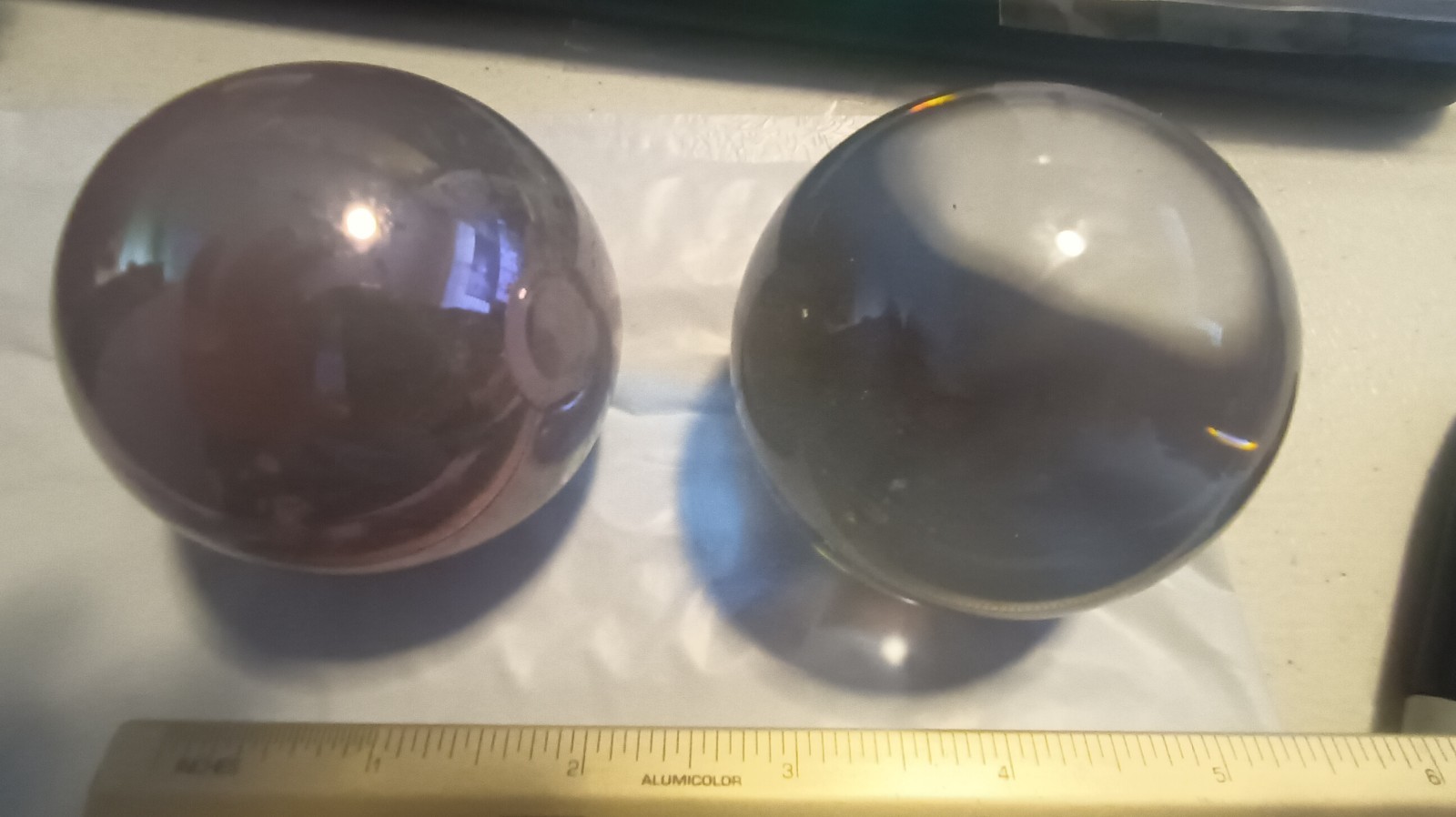 Aura Rose Quartz & Clear Quartz – Two Crystal Ball Set Quartz