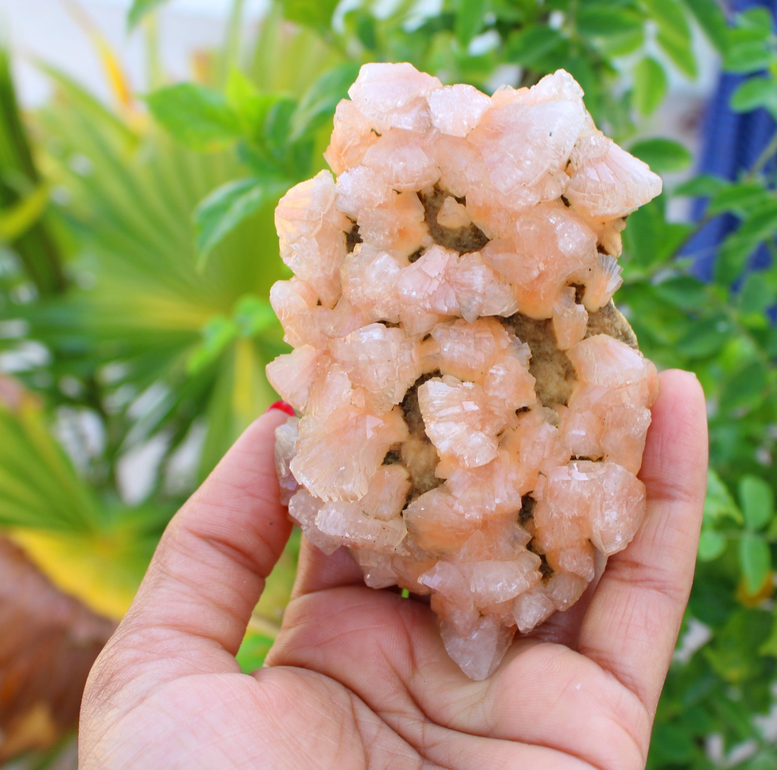 Orange Heulandite On Matrix Minerals Specimen #A46