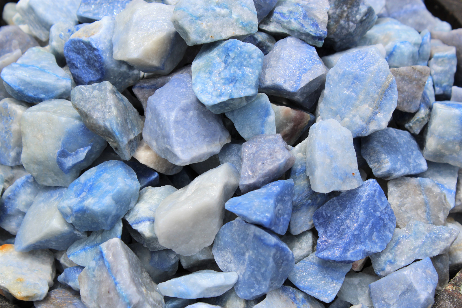 2 lb Blue Quartz Rough Crystal (Natural Raw Gemstone) Wholesale Bulk Lot