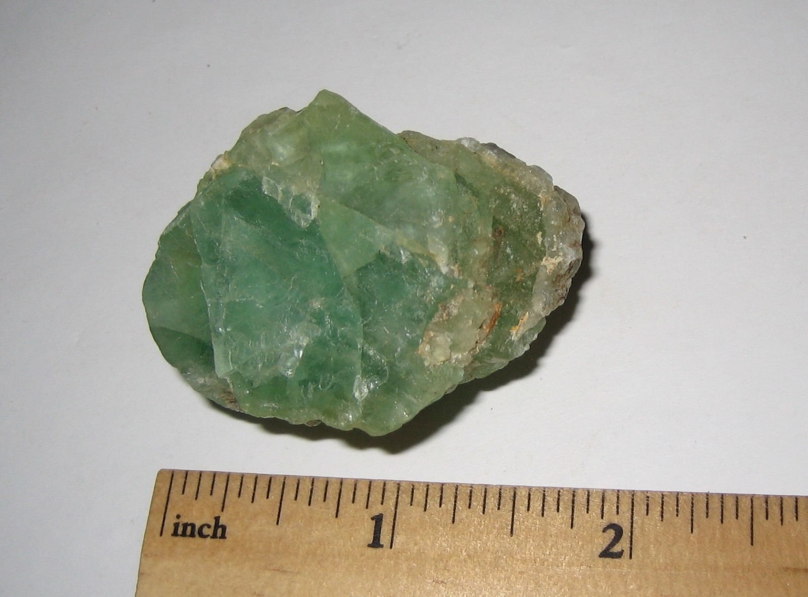 1.75″ RARE LOCALITY NATURAL GREEN FLUORITE CRYSTAL WISE MINE NH, USA ~ 68.8g *1
