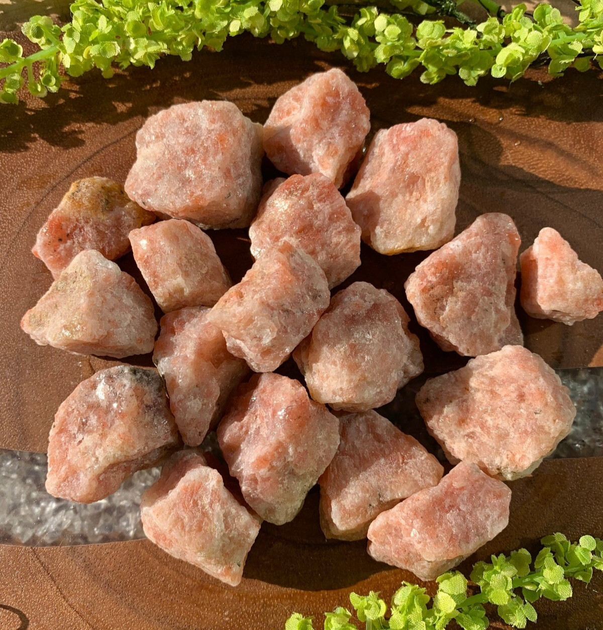 3pcs Large Sunstone Rough Crystals 3-5cm Natural Raw Stones For Display DIY Art
