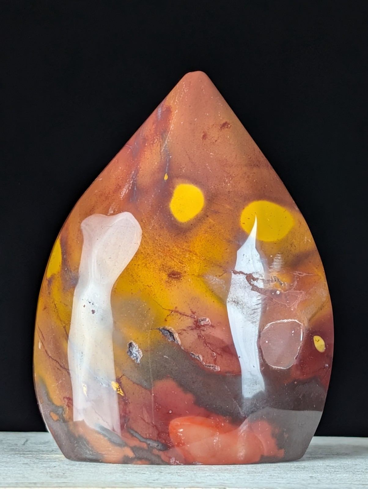Purple Mookaite Freeform Crystal Gemstone Ornament Teardrop Chakra Reiki