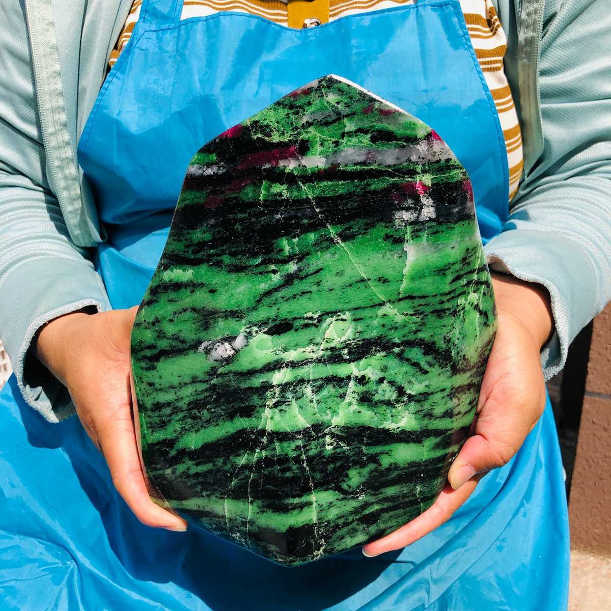 13.44LB Natural zoisite specimen ore quartz crystal mineral healing decor