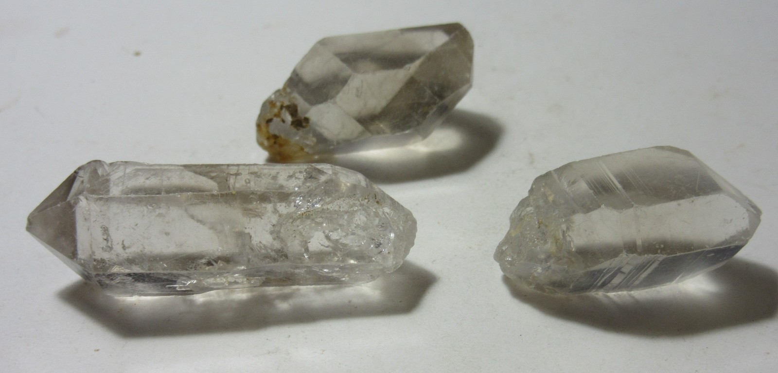 3 Tibetan Clear Quartz Crystals Terminated 1 1/2″ Point TSQ-4