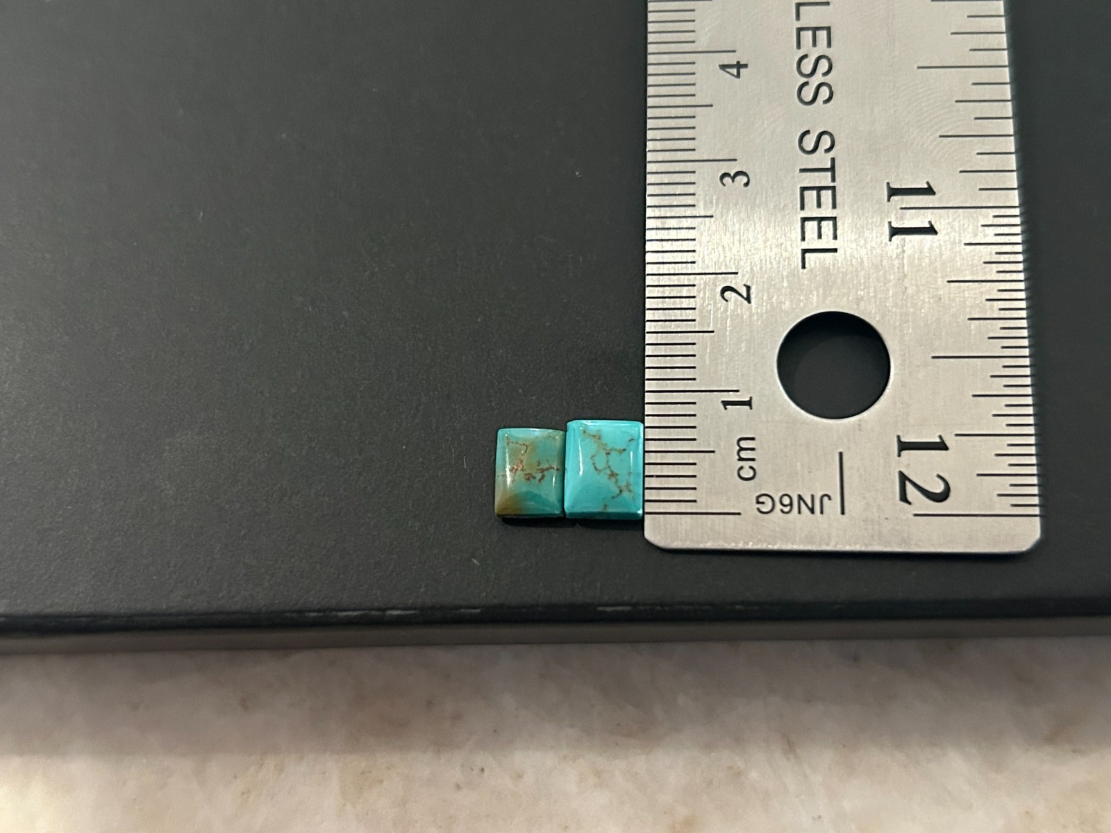 Vintage Natural Turquoise Cabochons 105 CTW 72 Rectangular Cabs 8x6mm Arizona