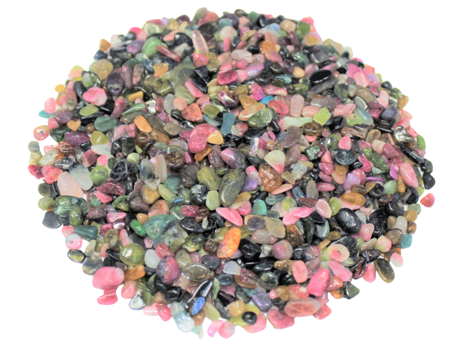 Rainbow Tourmaline Semi Tumbled Gemstone TINY Chips 2-4 mm Wholesale Bulk Lots