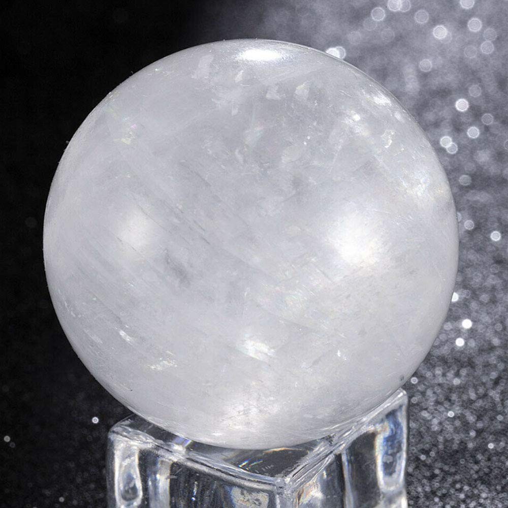 Wixine 1Pcs 35-40Mm Rare Clear Natural Rainbow Large Quartz Crystal Sphere Ball