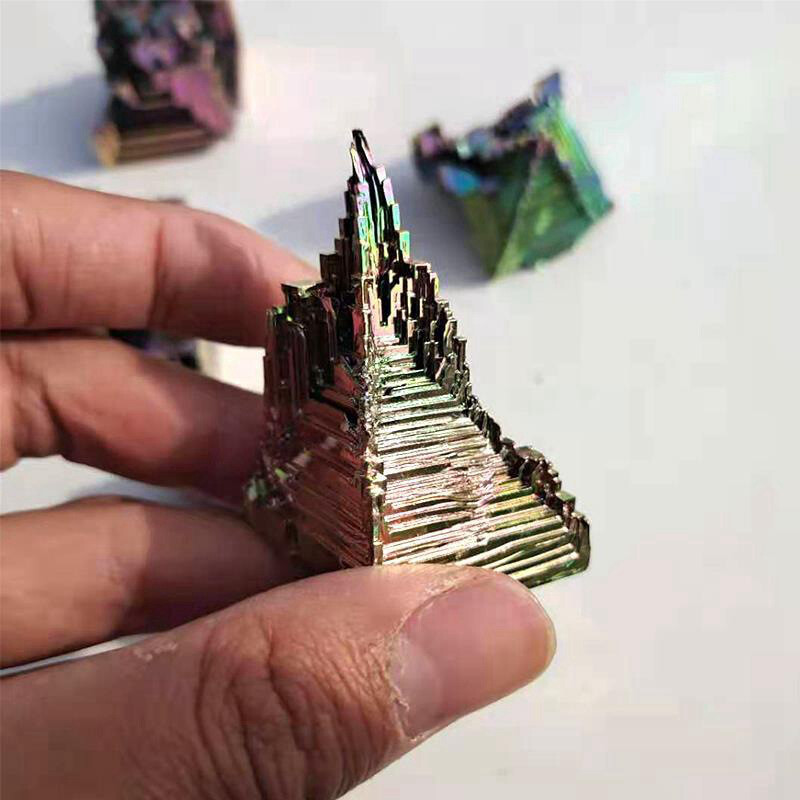 Natural Aura Rainbow Titanium Bismuth Quartz Crystal Stone Specimens Healing