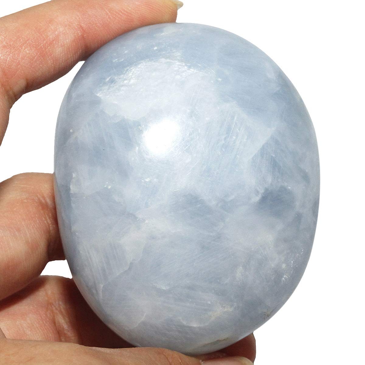 Natural Irregular Polished Palm Stone Reiki Healing Tumbled Blue Kyanite Worry