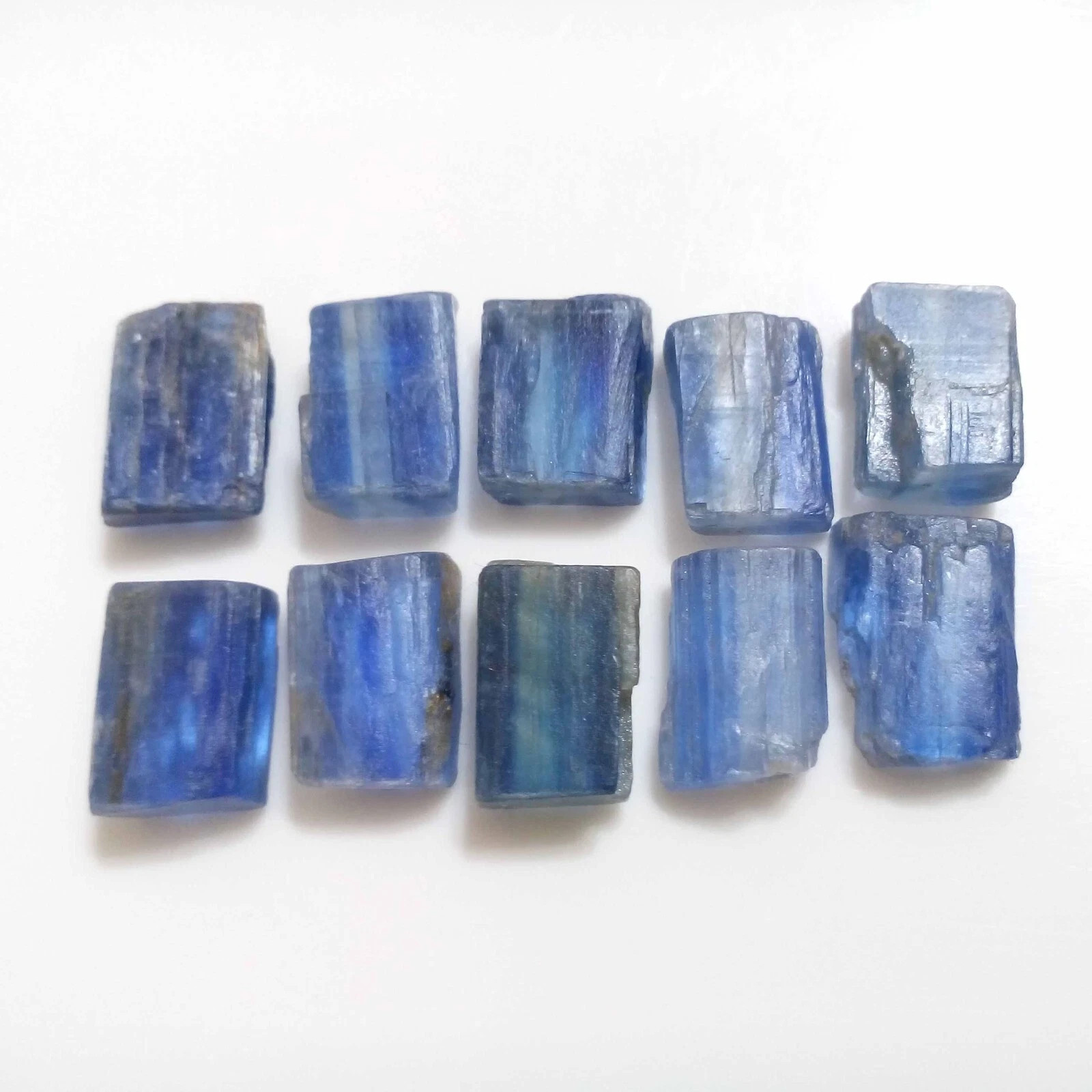 Beautiful Blue Kyanite Raw Shards 10 Piece Lot Rough 9-10 MM For Jewelry Making