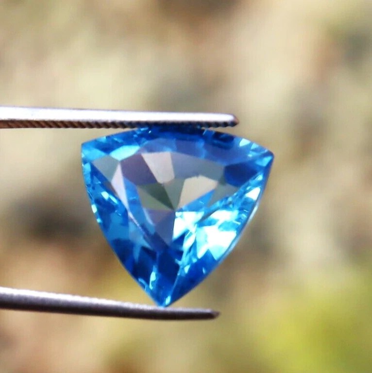 11.45 CT Certified Natural Trillion Cut Beautiful Blue Sapphire Loose Gemstone