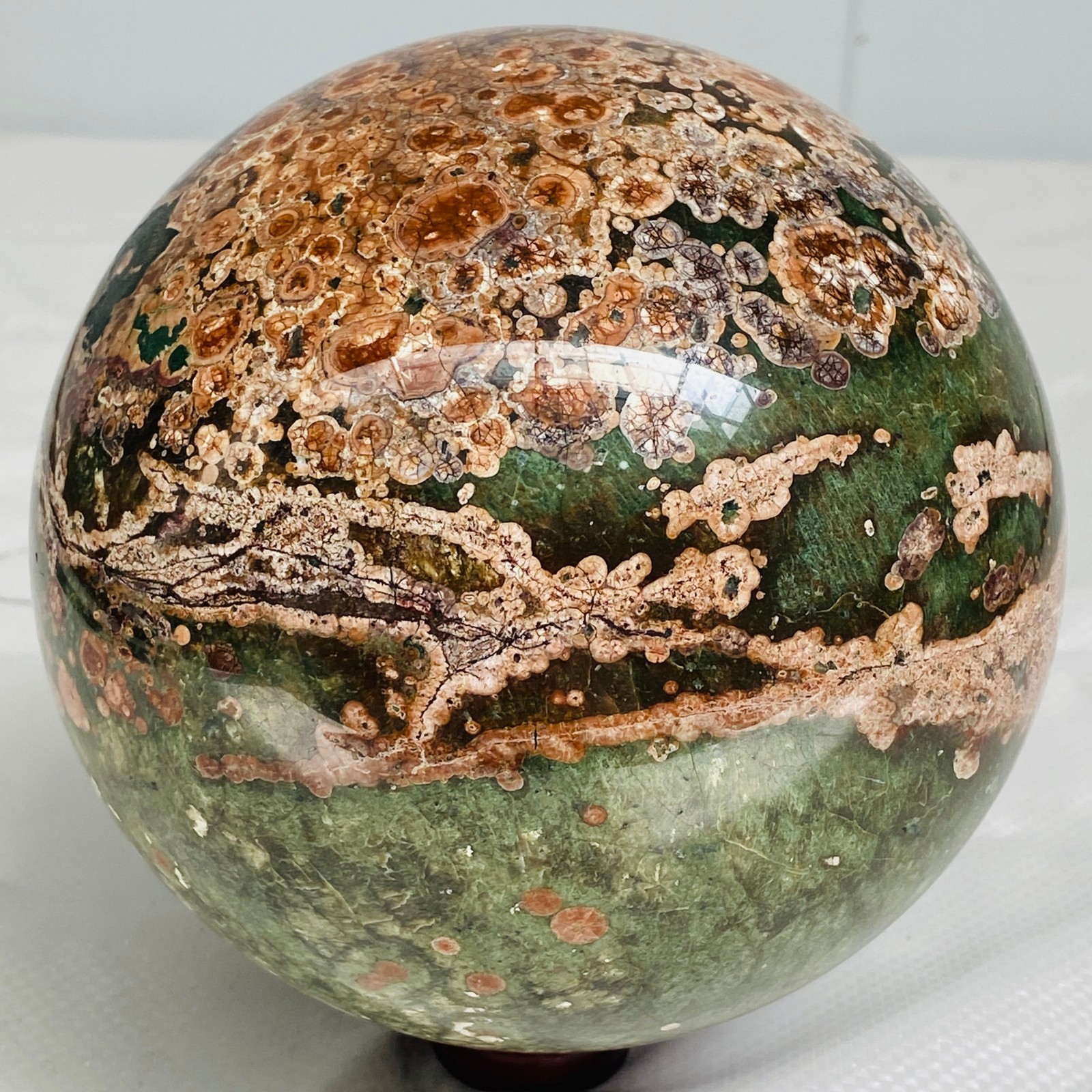 Natural Polished Pink cherry blossom agate BALL Madagascar 3740G ( 8.24LB )