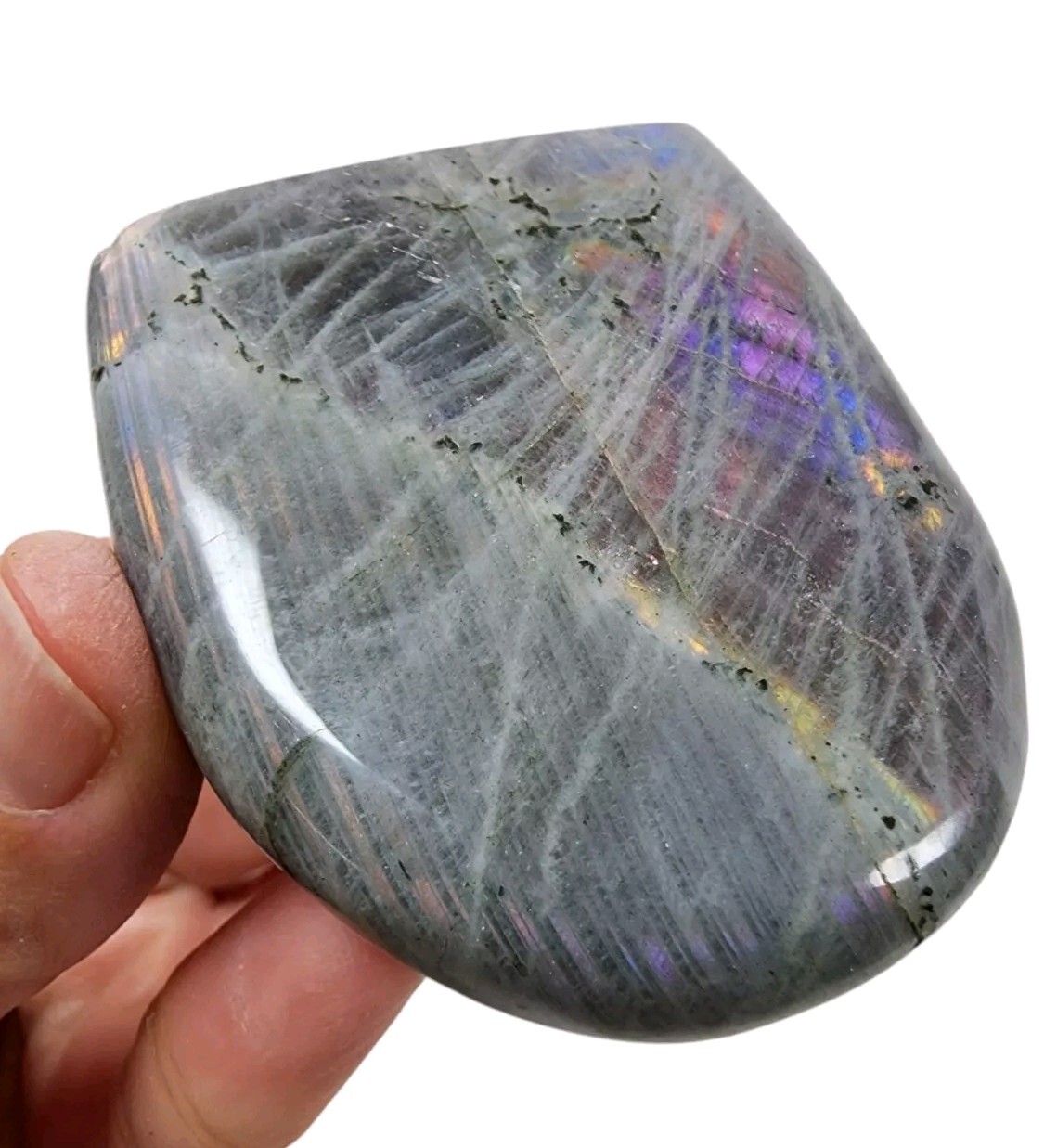 Purple Labradorite Polished Freestand Madagascar 150.2 grams