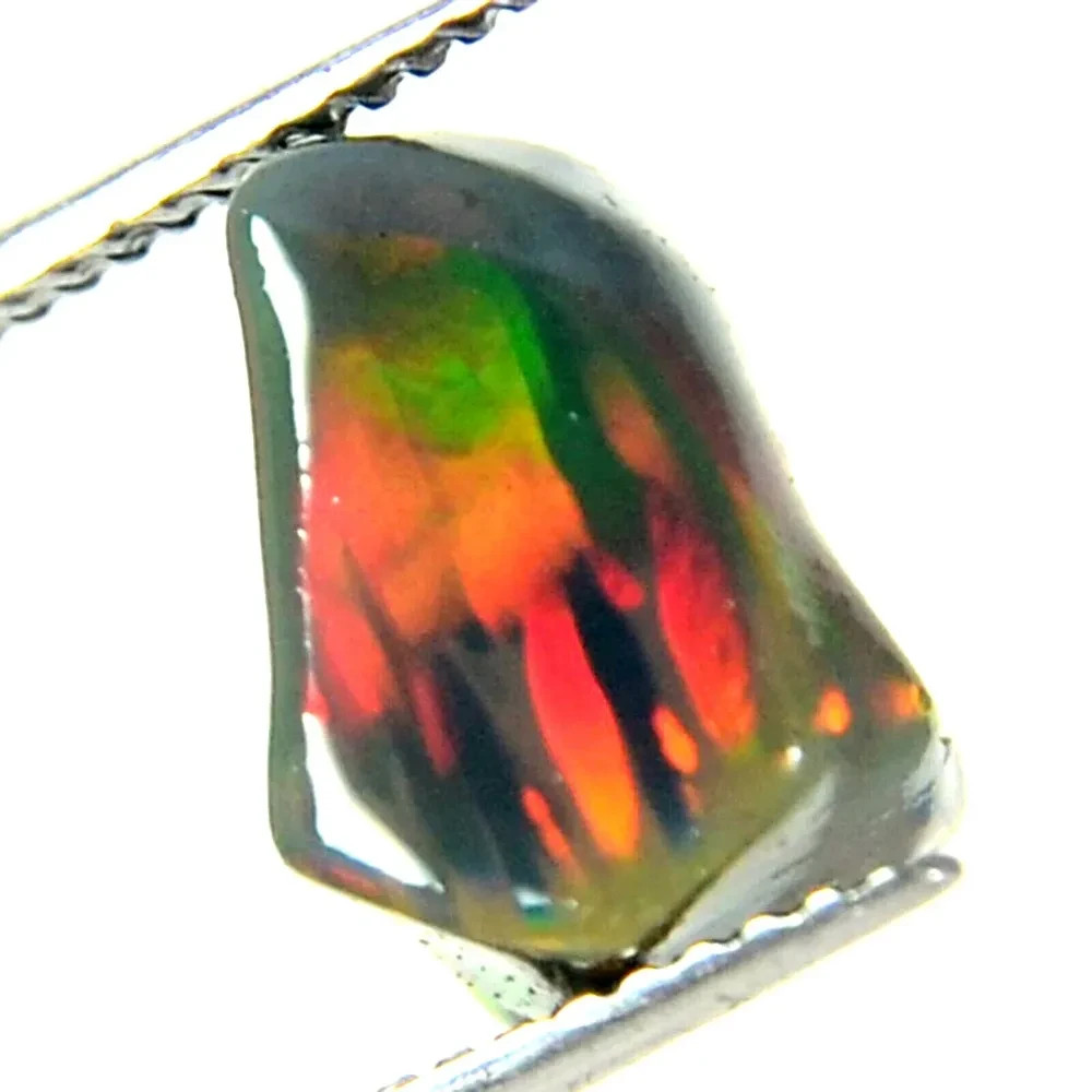 Ethiopian Fire Black Opal rough, Polished Natural Crystal, Healing Stone 1 pcs