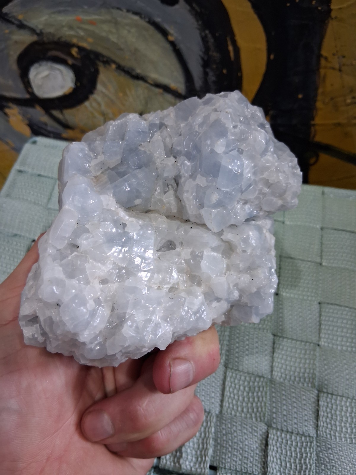 Large Natural Sky Blue Raw Calcite Specimen 2.78lbs Heritage Crystal Gem Stone
