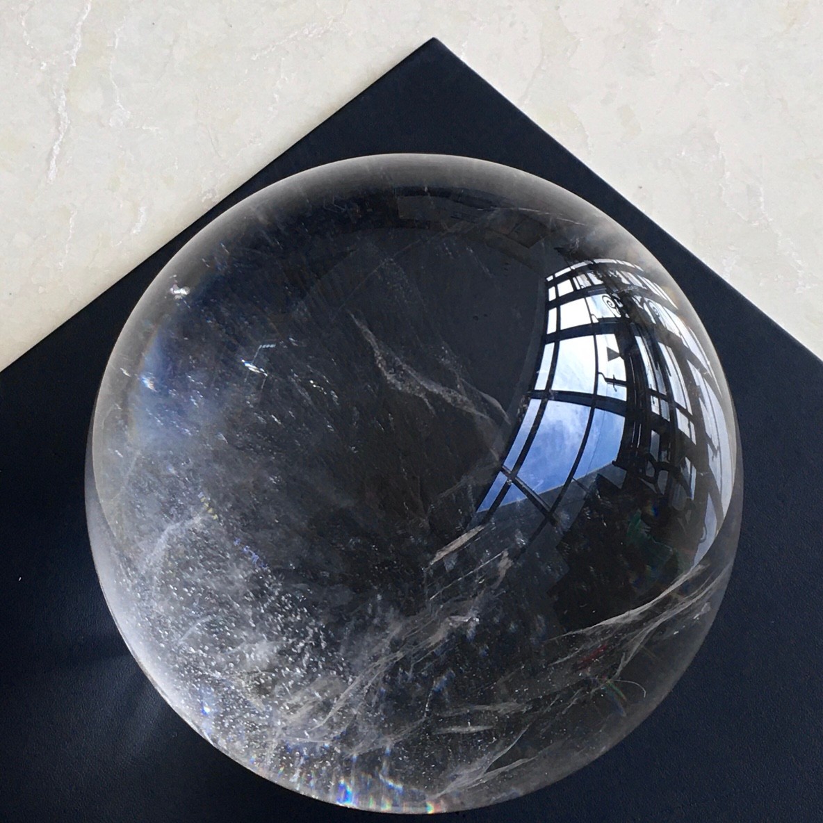 14LB Natural Clear Quartz Sphere Large Crystal Ball Reiki Healing