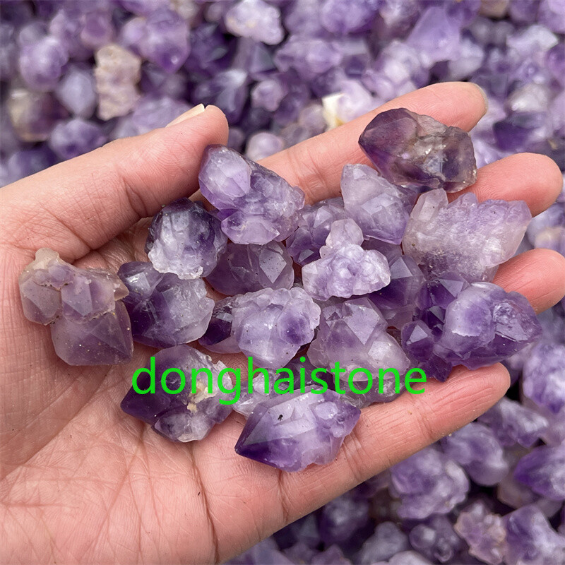 A+ 50g Natural Amethyst Rough Quartz Crystal Mineral Specimens Reiki Healing