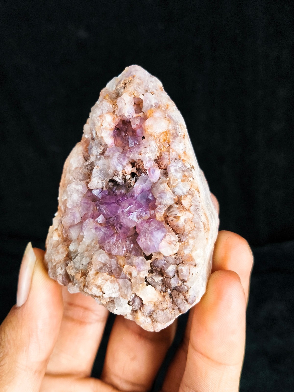 Alien Amethyst Phantom Hematite Quartz Cluster 170g Natural Specimen 7x6x4cm