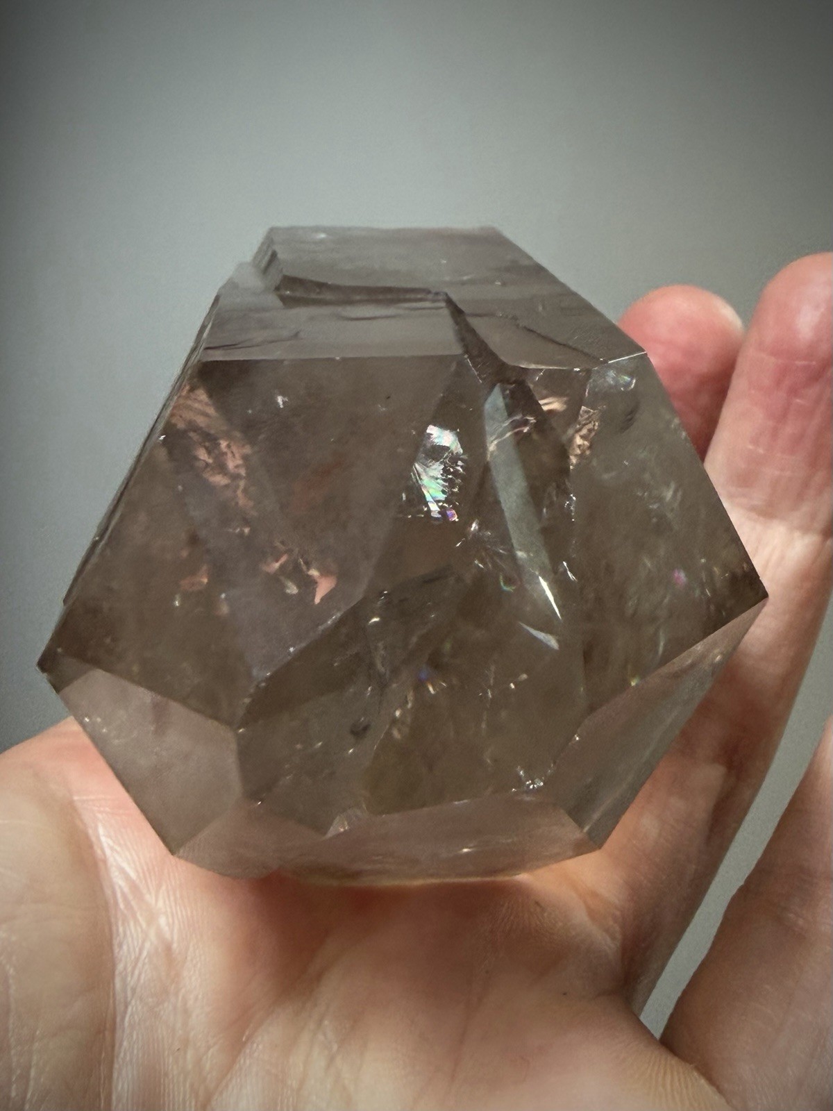 Twin Quartz Crystal Natural Smoky Quartz Rainbow Quartz Crystal Twin Quartz
