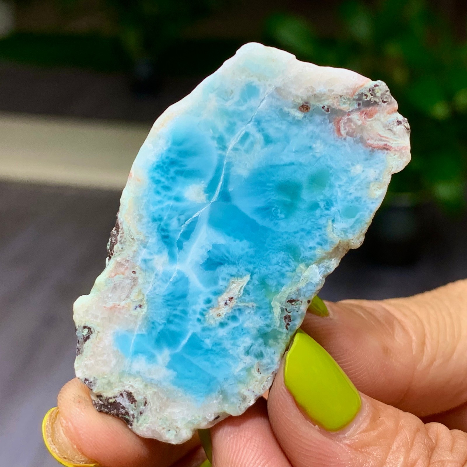 24G Natural larimar/hemimorphite Gorgeous rough raw Crystal Mineral Specimen