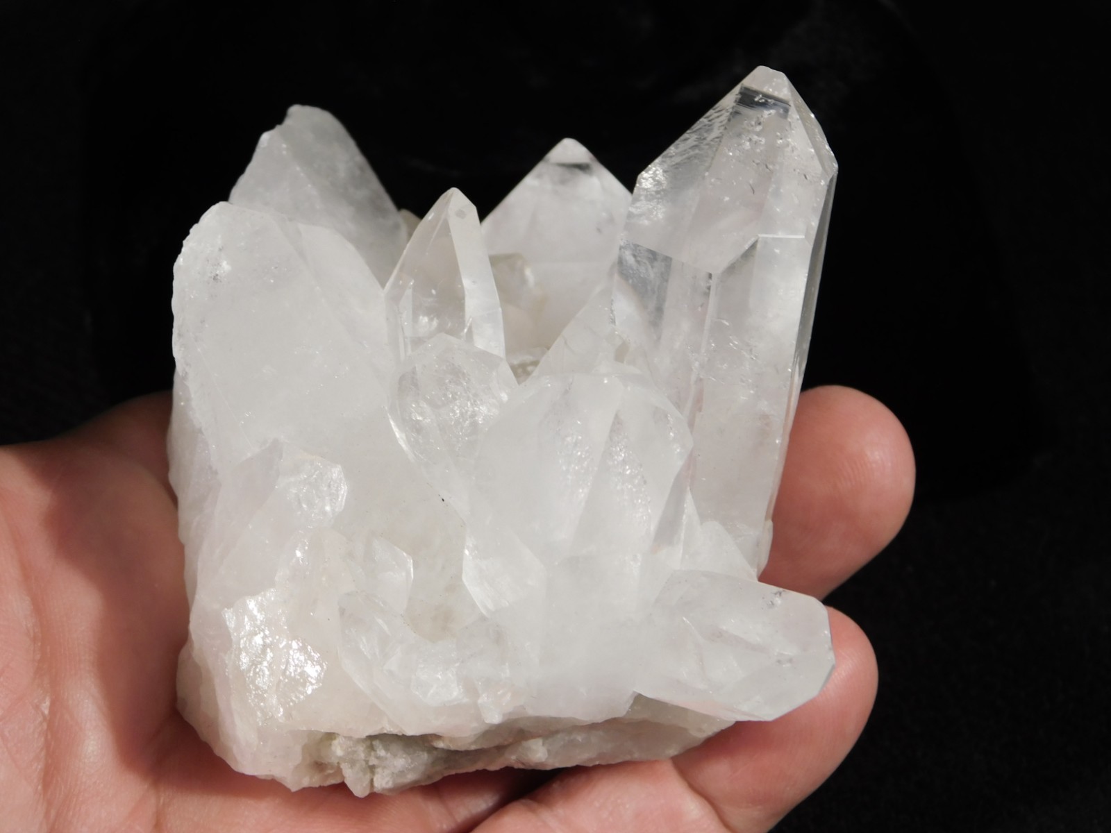 TRANSLUCENT Points! Nice and Natural QUARTZ Crystal Cluster Brazil 282gr