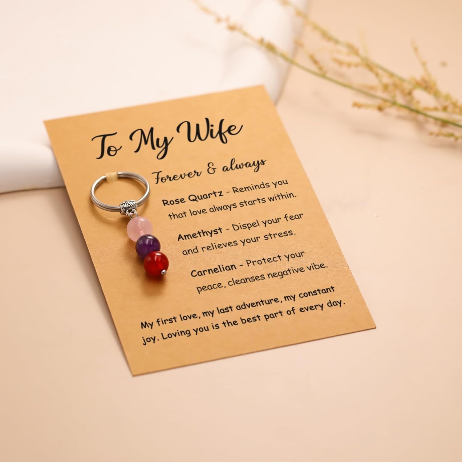 Personalized Healing Crystal Keychain for Her – Perfect Gift for All Occasions