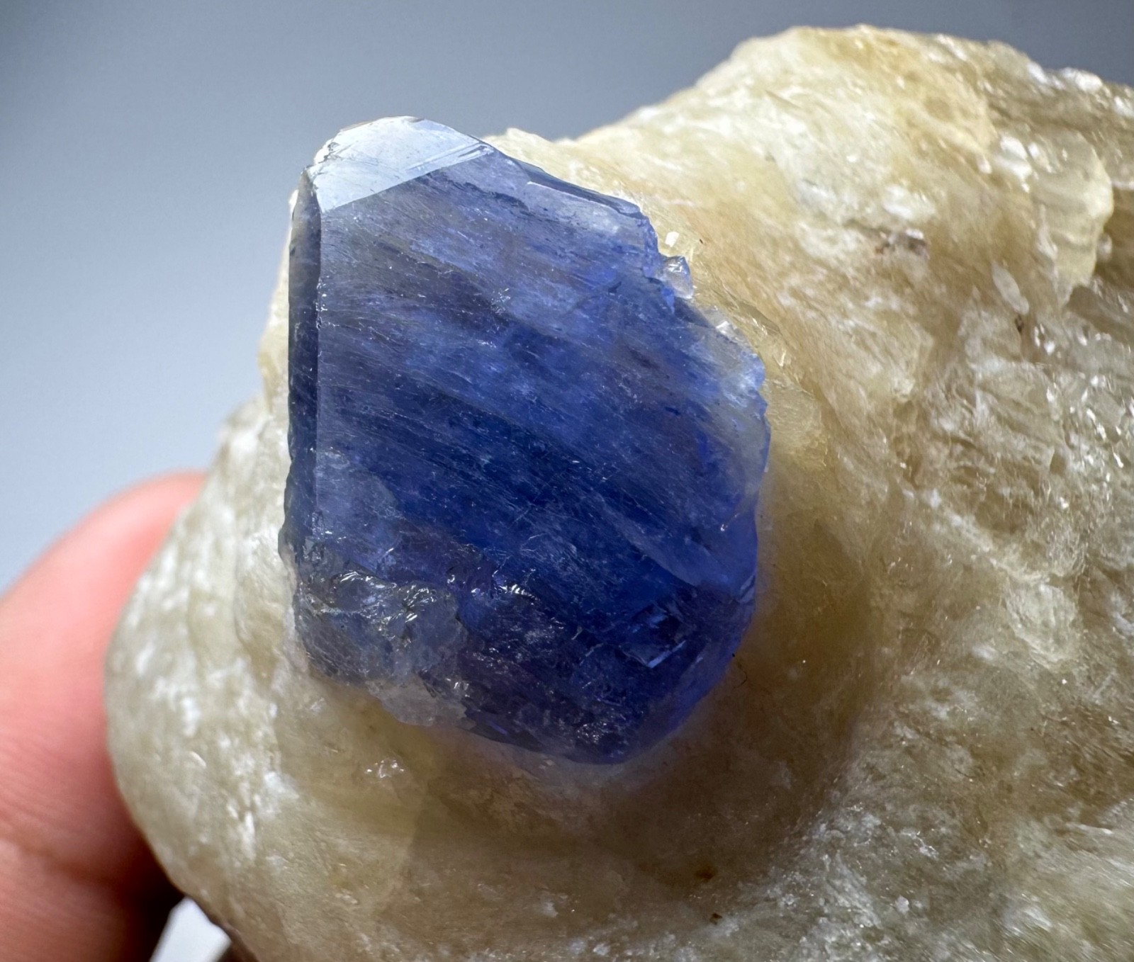 192 Gr Blue Hakmanite Crystal On Matrix From Badakhshan Afghanistan